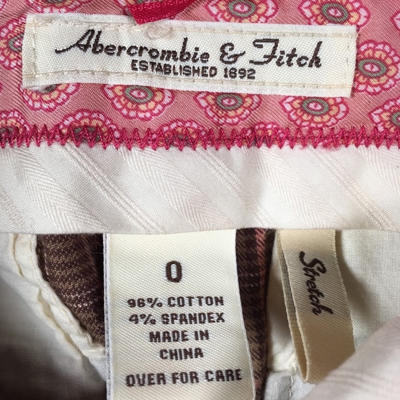 Abercrombie & Fitch Women’s Sz. 0 Plaid Trousers - Picture 4 of 6